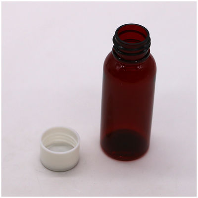 Botella de plástico de 30 ml PET Boston Round Slim 20-410 jarabe para jarabe de arce Impreso en pantalla