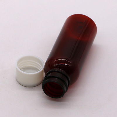 Botella de plástico de 30 ml PET Boston Round Slim 20-410 jarabe para jarabe de arce Impreso en pantalla