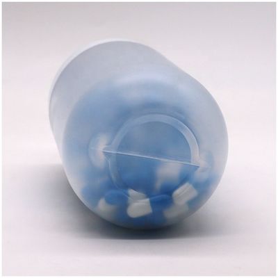 Capo de tornillo 550ML PP en forma de cápsula Jar de plástico de alimentos para dulces de galletas de color personalizado