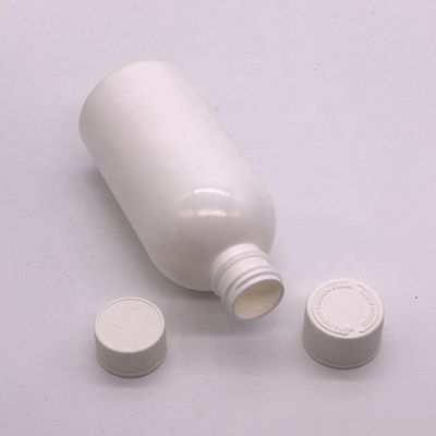 Impresión en pantalla 100ml/200ml250ml HDPE Botella de medicina vacía blanca con tapa de seguridad para niños