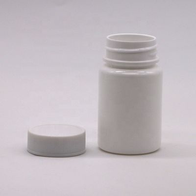 Botella de plástico HDPE de 45 ml de capacidad con tapa de tornillo y servicio de impresión de etiquetas personalizadas