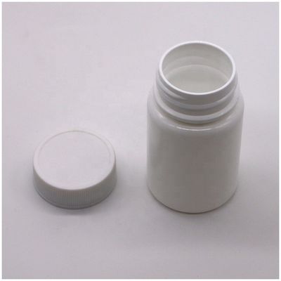 Botella de plástico HDPE de 45 ml de capacidad con tapa de tornillo y servicio de impresión de etiquetas personalizadas