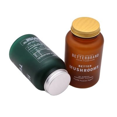 250 ml botella de plástico medicinal PET personalizable para cápsula de píldoras en color mate / helado