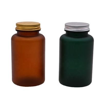 250 ml botella de plástico medicinal PET personalizable para cápsula de píldoras en color mate / helado