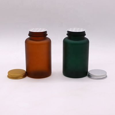 250 ml botella de plástico medicinal PET personalizable para cápsula de píldoras en color mate / helado