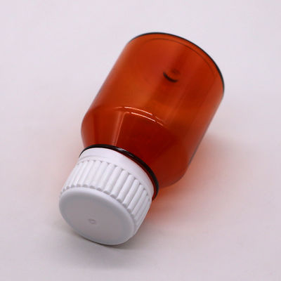Botellas de píldoras de plástico portátiles vacías de PET de 50 ml con tapa de tornillo blanca en el frasco de embalaje de píldoras de viaje