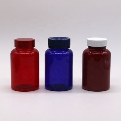 Botella de píldora de plástico vacía PET con tapa con tornillo CRC 175ML/CC/6OZ