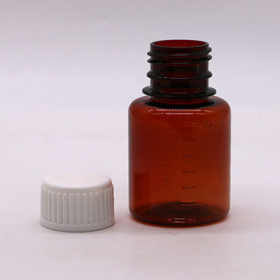 2OZ/60ml/cc PET Escala de clasificación medicinal marrón Botella de embalaje líquido para aceite de cigarrillo