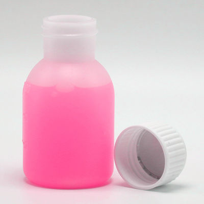Botella de jarabe de PE 60 ml / 2 oz en color opaco blanco / azul para opciones de color personalizadas