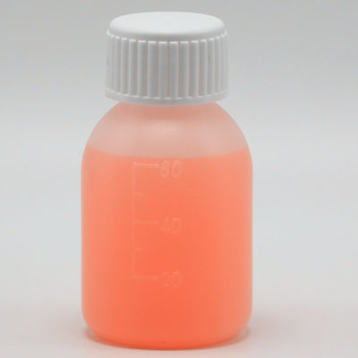 Botella de jarabe de PE 60 ml / 2 oz en color opaco blanco / azul para opciones de color personalizadas