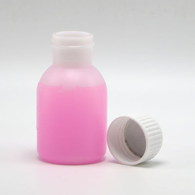 Botella de jarabe de PE 60 ml / 2 oz en color opaco blanco / azul para opciones de color personalizadas