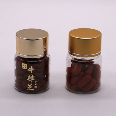Embalaje medicinal 35ml PET Botella de píldora de plástico pequeño con tapas de color personalizables