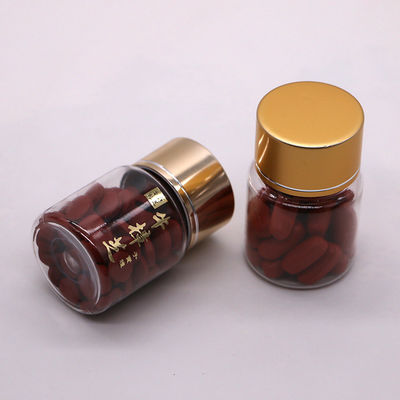 Embalaje medicinal 35ml PET Botella de píldora de plástico pequeño con tapas de color personalizables