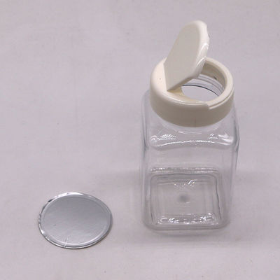 Botella de medicamento Botella de plástico cuadrada de PET de 100 ml con color personalizado y varias tapas