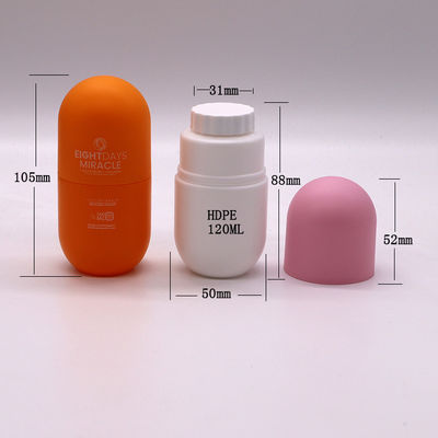 Popular 120cc/130ml/180ml HDPE botella en forma de cápsula para el suplemento nutricional dietético 4 oz