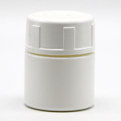 30 ml de HDPE portátil en polvo de plástico blanco Medicina pastillas botellas de pastillas Contenedor con tapa de seguridad infantil