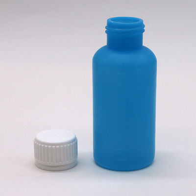 Botella de plástico vacío líquido de HDPE de 100 ml de color personalizable con báscula y tapa de seguridad