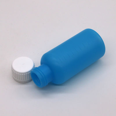 Botella de plástico vacío líquido de HDPE de 100 ml de color personalizable con báscula y tapa de seguridad