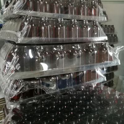Botella de medicamento líquido PET de 250 ml con tapa de tornillo y recipiente de medicamentos de farmacia