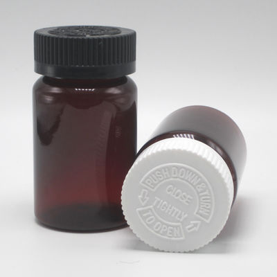 Botella de medicamento plástico de ámbar PET de 100 ml para pastillas/vitaminas/collar de cápsulas