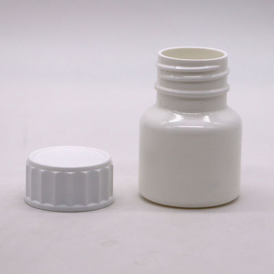 Logotipo personalizado Botella de medicina de píldora blanca de 30 ml PE con tapa de tornillo de alta durabilidad