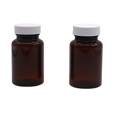 Collar de PET personalizable Botella de plástico sólido de 120 ml para medicamentos y productos de salud