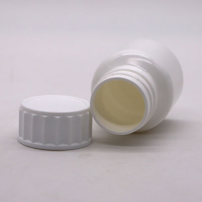 Logotipo personalizado Botella de medicina de píldora blanca de 30 ml PE con tapa de tornillo de alta durabilidad