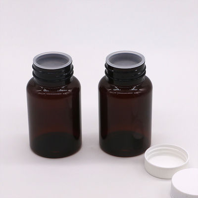 Collar de PET personalizable Botella de plástico sólido de 120 ml para medicamentos y productos de salud