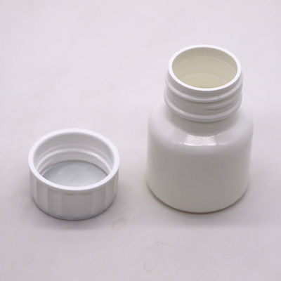Logotipo personalizado Botella de medicina de píldora blanca de 30 ml PE con tapa de tornillo de alta durabilidad