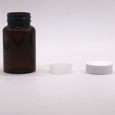 Collar de PET personalizable Botella de plástico sólido de 120 ml para medicamentos y productos de salud
