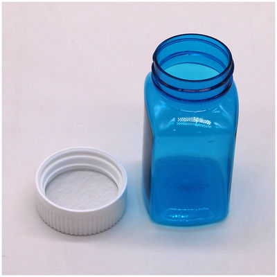 Botella sólida Botella de polvo con tapa de tornillo Botella de plástico transparente cuadrada de PET de 120 ml