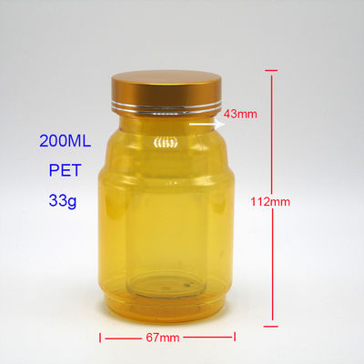 Capaz para niños Contenedores de píldoras PET para farmacias Almacenamiento de cápsulas de píldoras de 250 ml