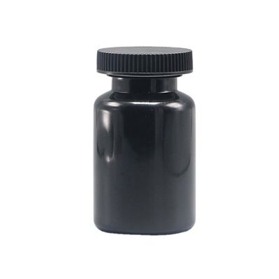 Botella de plástico de forma redonda de 90 mL PET para medicamentos Solución de almacenamiento de cápsulas sólidas