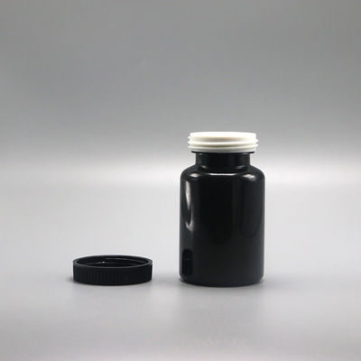 Botella de plástico de forma redonda de 90 mL PET para medicamentos Solución de almacenamiento de cápsulas sólidas