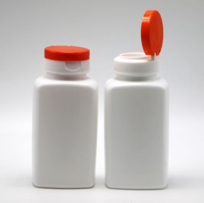 Estampación en pantalla Botella de plástico de forma cuadrada de 190 ml de HDPE para soporte de suplementos medicinales