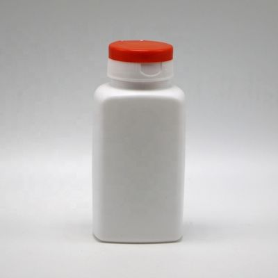 Estampación en pantalla Botella de plástico de forma cuadrada de 190 ml de HDPE para soporte de suplementos medicinales