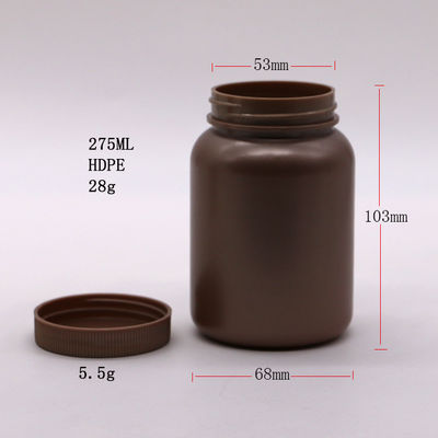 Caja de almacenamiento de medicamentos para cápsulas sólidas, soporte de suplemento para cápsulas en forma redonda de 275 ml PE