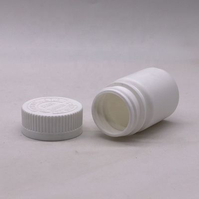 Botella de plástico PE de forma redonda de 30 ml para medicamentos Solución de almacenamiento de cápsulas de tableta sólida