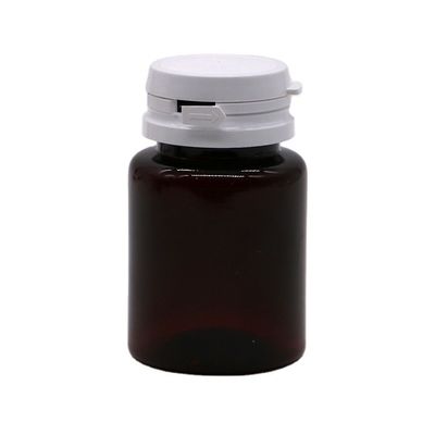 Color personalizado 50 ml de píldora PET ámbar cápsula botella de aceite de pescado con tapa desmontable/ tapa de tornillo