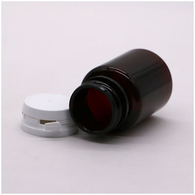 Color personalizado 50 ml de píldora PET ámbar cápsula botella de aceite de pescado con tapa desmontable/ tapa de tornillo