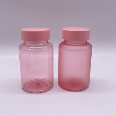 Botella de 120 ml PET Matte Finished con tapa de tornillo para cápsula de píldoras de suplemento