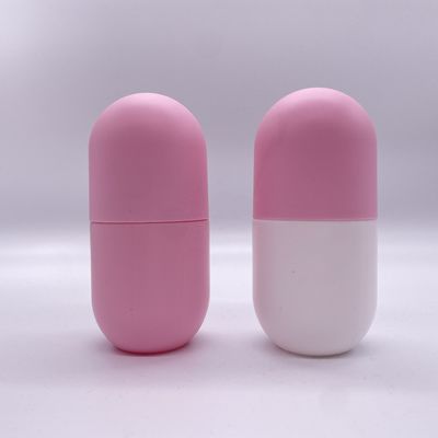 Contenedor de medicamentos en forma de cápsula de color personalizado con tapa de tornillo