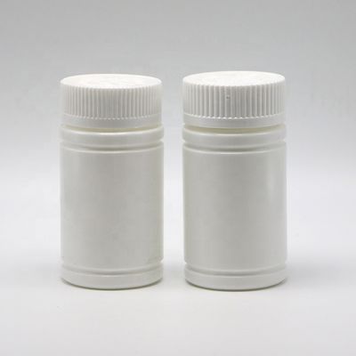 Botella redonda de plástico PE de 120 ml con tapa de tornillo para píldora