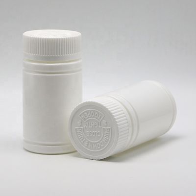 Botella redonda de plástico PE de 120 ml con tapa de tornillo para píldora