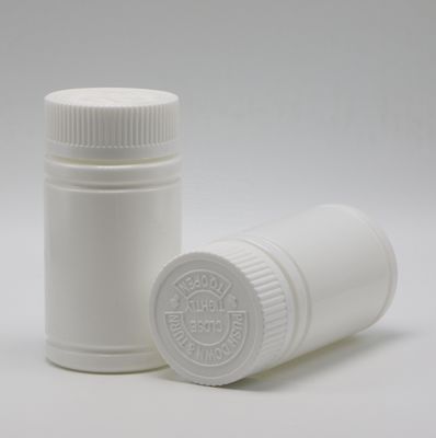 Botella redonda de plástico PE de 120 ml con tapa de tornillo para píldora