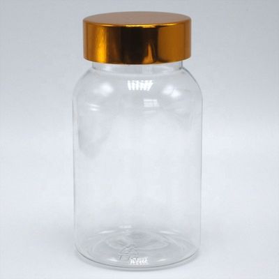 Botella de PET con tapa de doble tapa de boca ancha de 120 ml para botellas de píldoras personalizadas