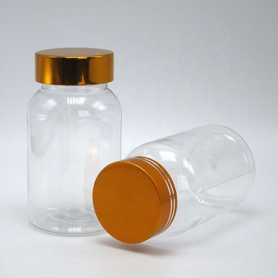 Botella de PET con tapa de doble tapa de boca ancha de 120 ml para botellas de píldoras personalizadas