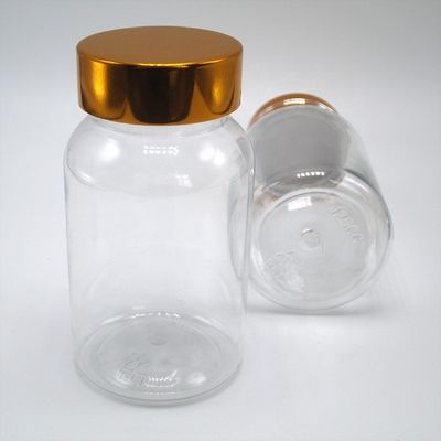 Botella de PET con tapa de doble tapa de boca ancha de 120 ml para botellas de píldoras personalizadas