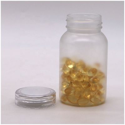 Botella de PET con tapa de doble tapa de boca ancha de 120 ml para botellas de píldoras personalizadas