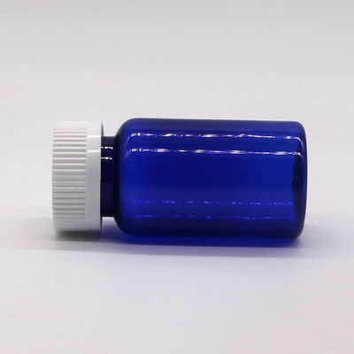 Botella de plástico PET de forma redonda de 75 ml con tapa de tornillo y servicio de impresión de etiquetas personalizadas